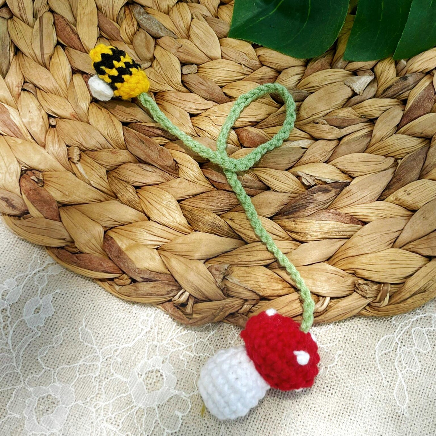 Personalized Bookmarks, Linen Hand Embroidered Bookmark, Flower Bookmark
