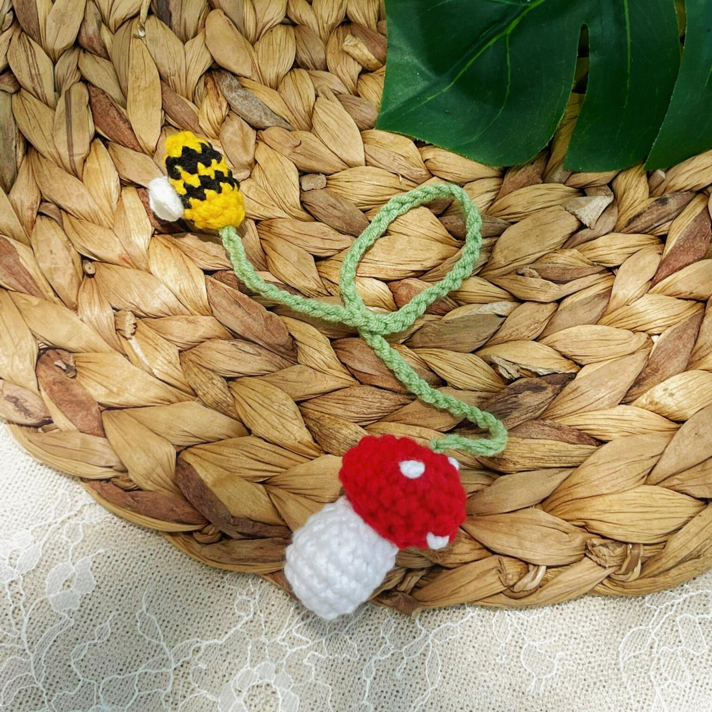 Personalized Bookmarks, Linen Hand Embroidered Bookmark, Flower Bookmark