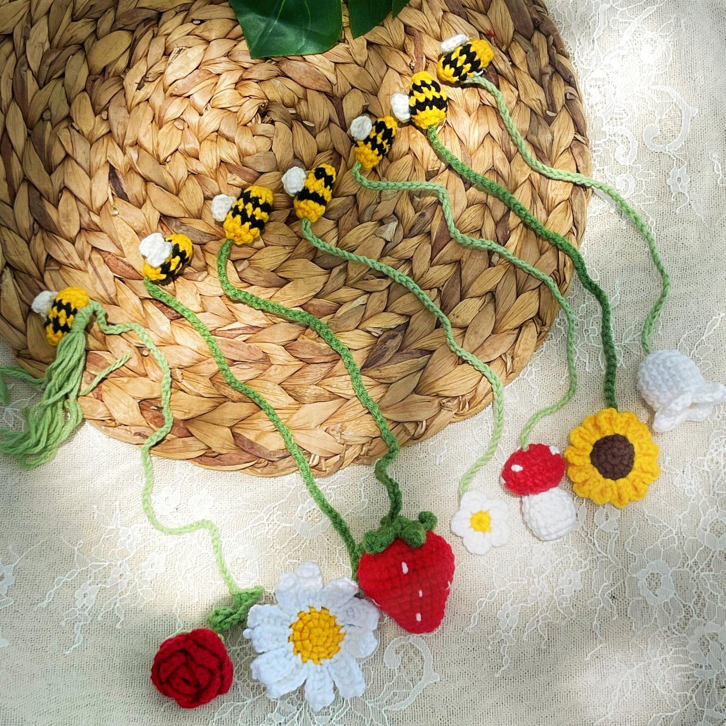 Personalized Bookmarks, Linen Hand Embroidered Bookmark, Flower Bookmark