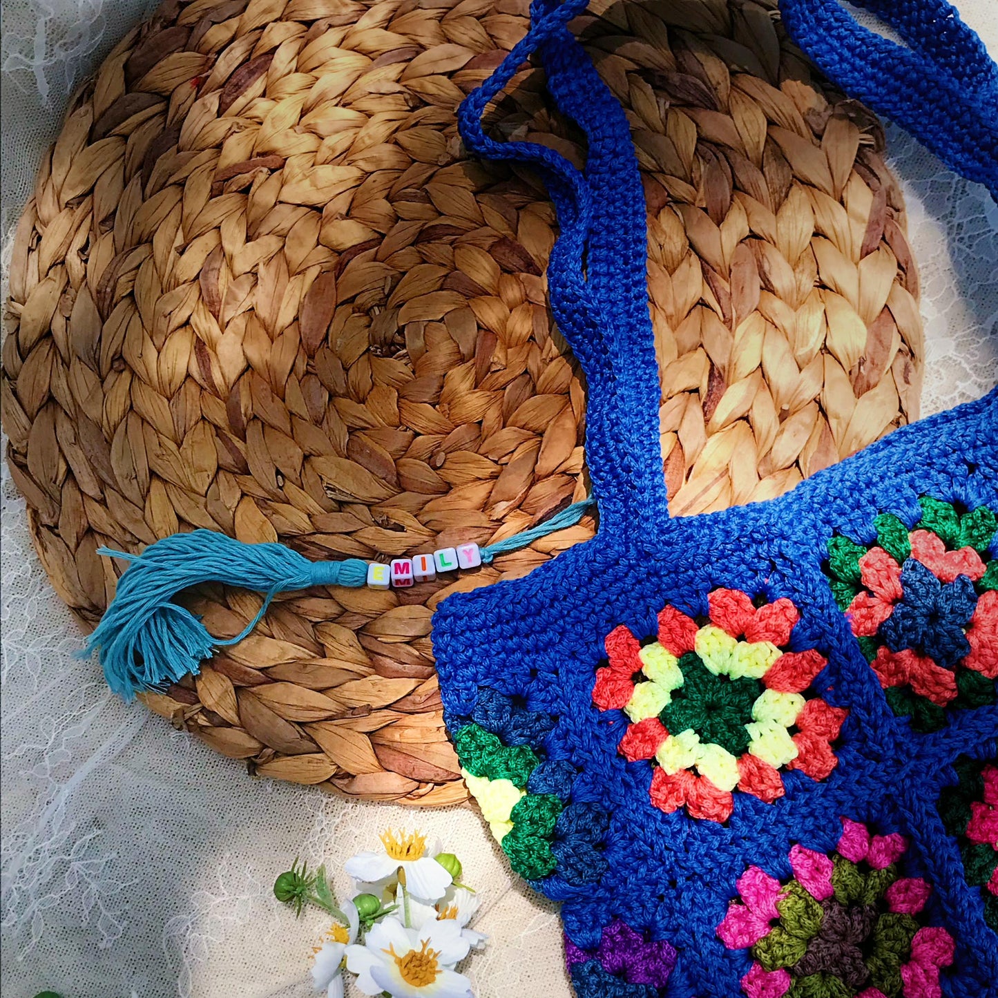 Handmade Crochet Granny Square Bags, Colorful Boho Tote Bags, Unique Crochet Market Bags, Vibrant Crochet Handbags, Artisan Crochet Fashion
