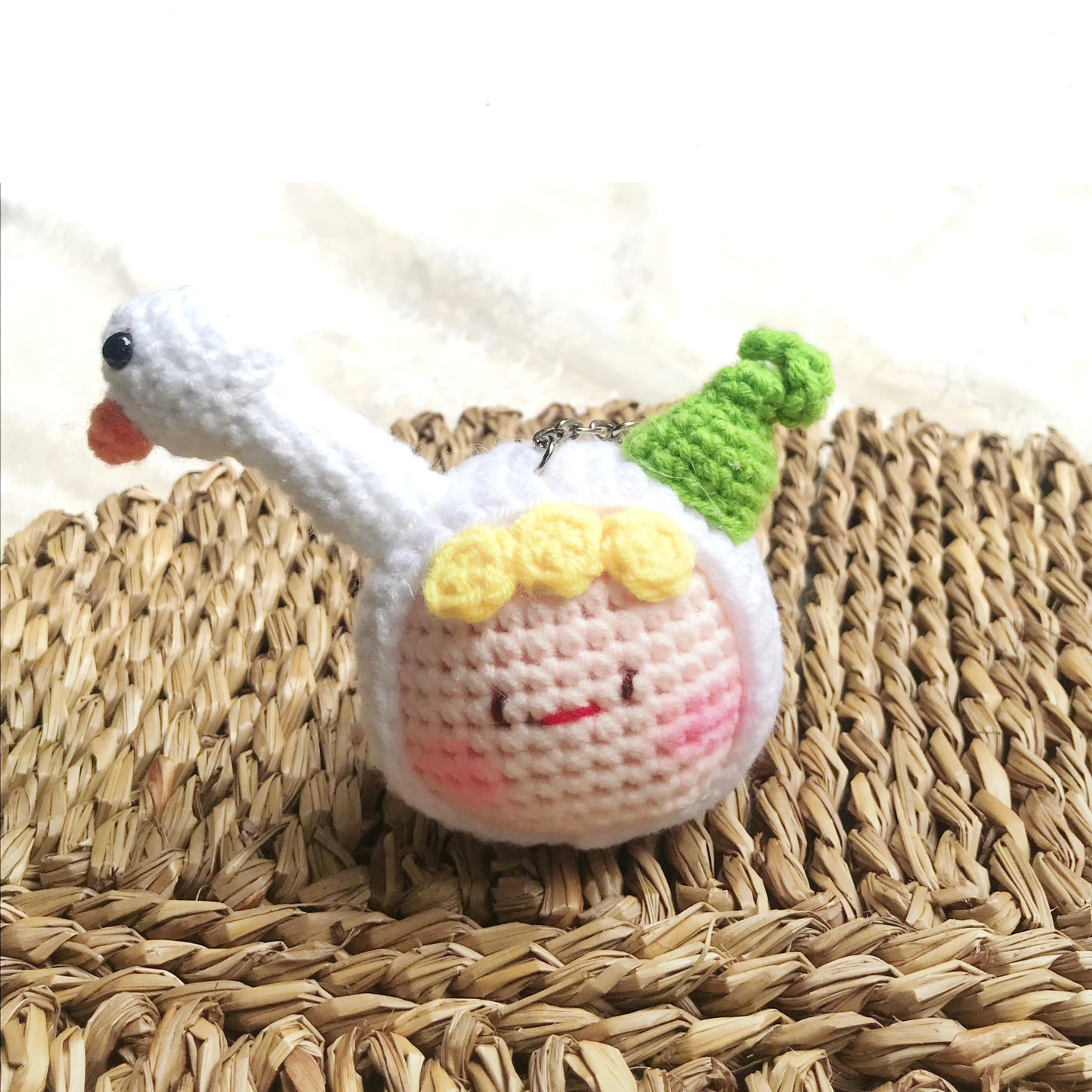 Handmade Crochet Character Keychains, Cute Crochet Charms, Unique Crochet Gift, Kawaii Crochet Accessories, Artisan Crochet Keychains