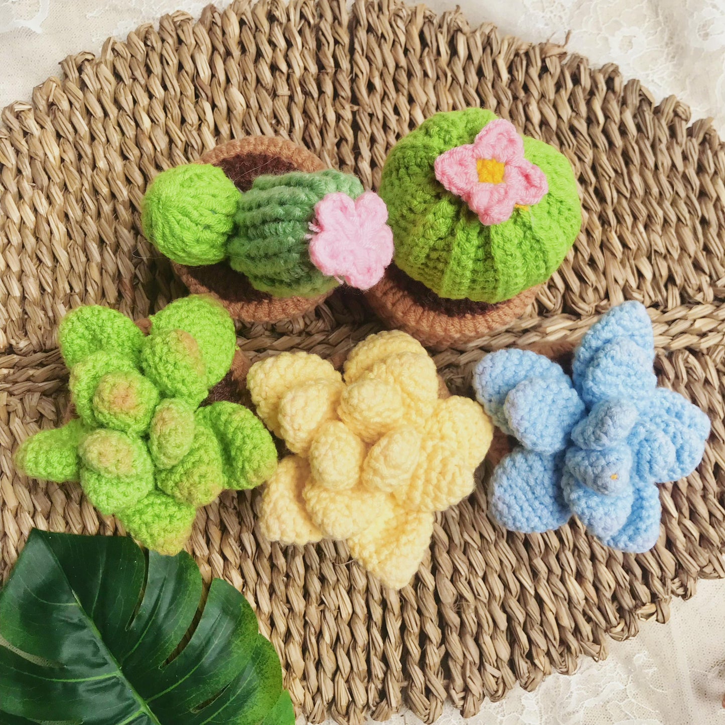 Handmade Crochet Succulent Plants, Unique Crochet Home Decor, Desert Plant Decor, Artisan Crochet Plants, Crochet Plant Gift