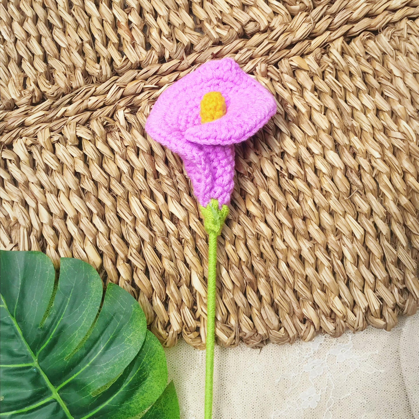 Handmade Crochet Calla Lily Bouquet, Unique Floral Decor, Elegant Crochet Flowers, Everlasting Bouquet, Artisan Home Decor
