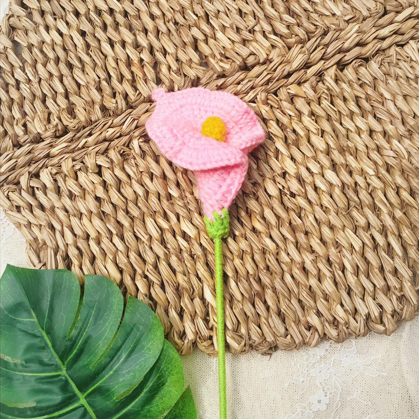 Handmade Crochet Calla Lily Bouquet, Unique Floral Decor, Elegant Crochet Flowers, Everlasting Bouquet, Artisan Home Decor