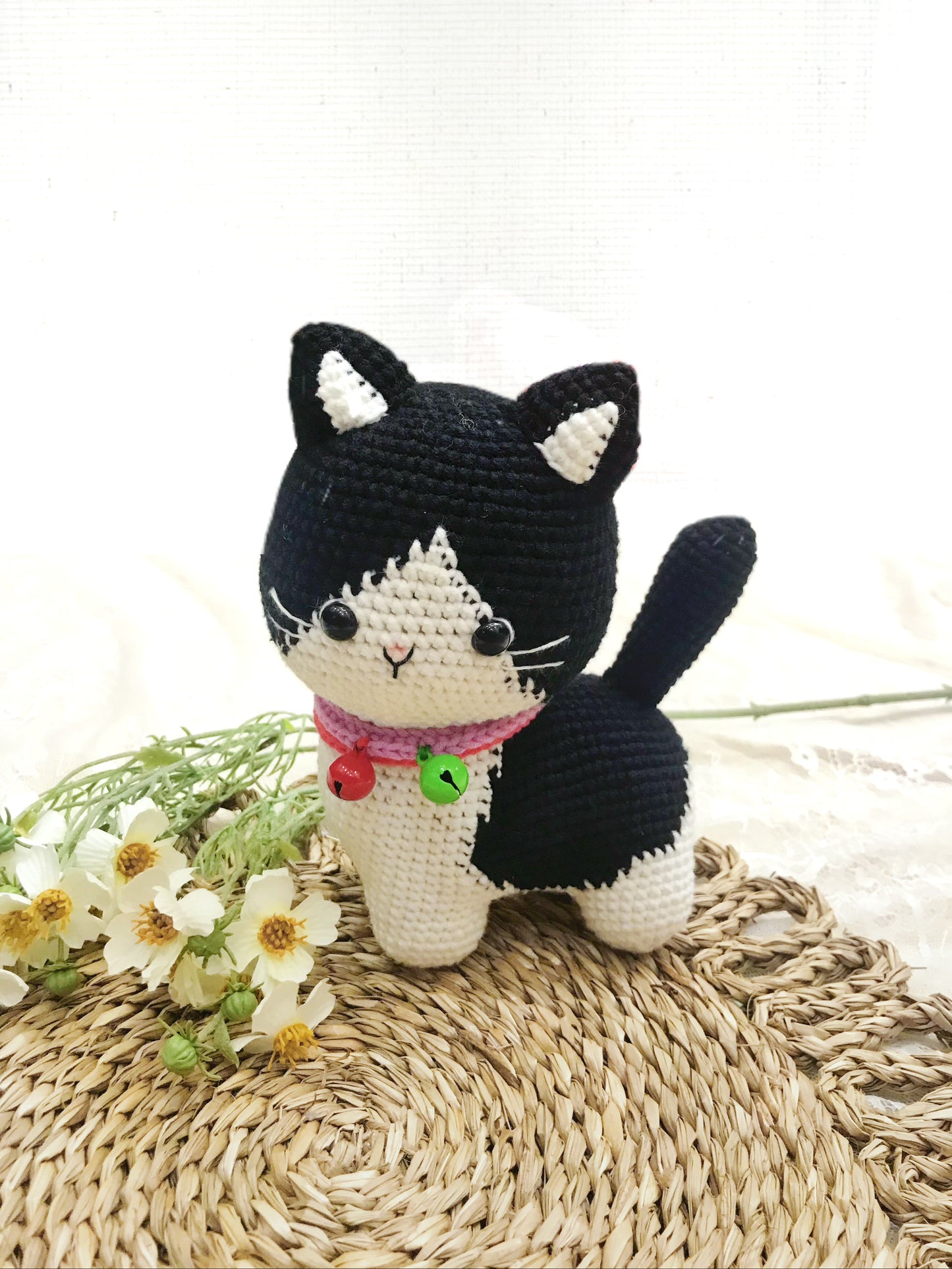 Adorable Handmade Crochet Animal Plush Set - Fox and Cats with Cute Accessories