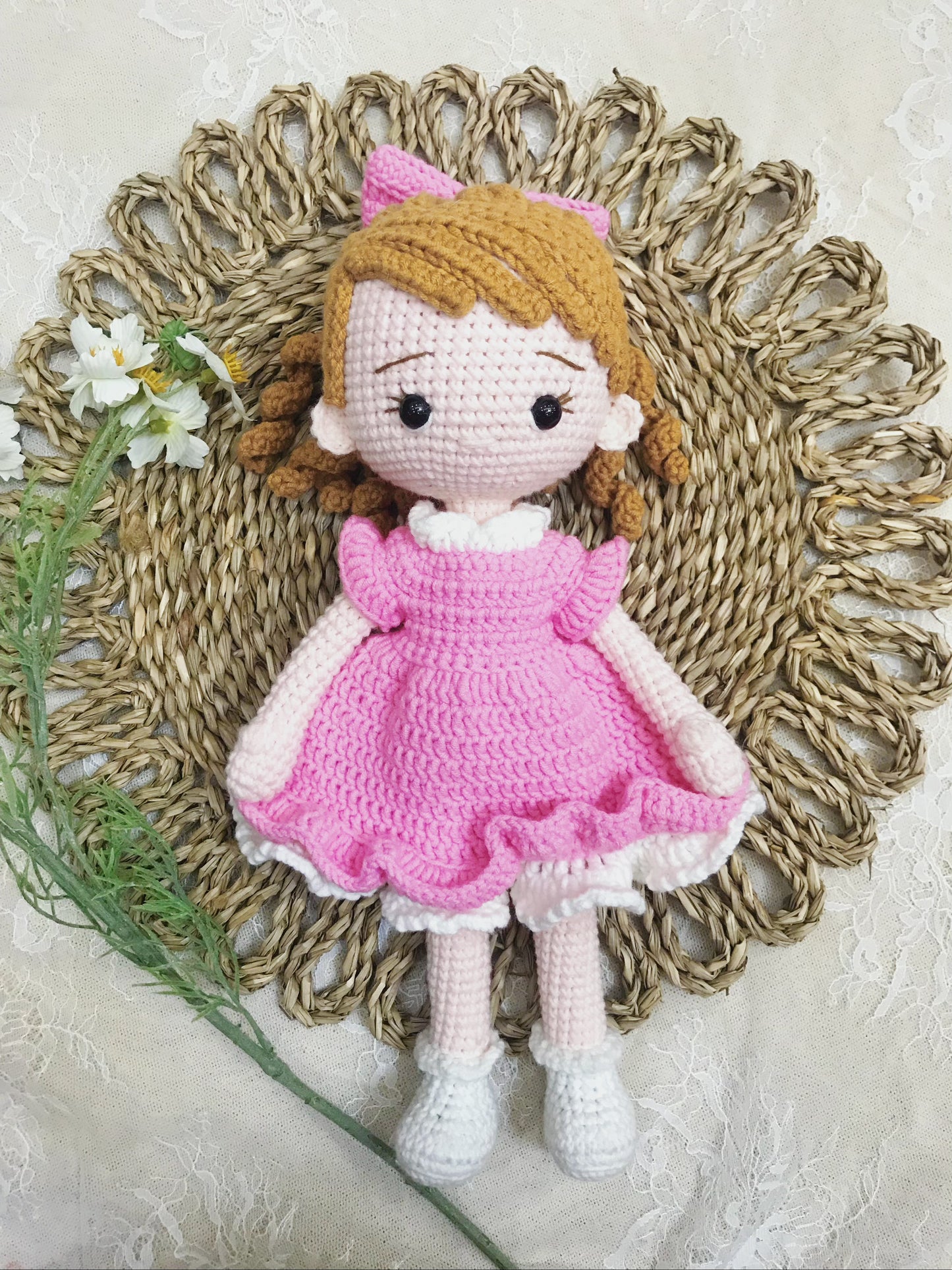 Handmade Crochet Doll | Big Sized Hug Dolls | Birthday, Christmas, Valentine Gift | Gift for Girl, Kid, Children, Her | Plushy Stuffed Toy