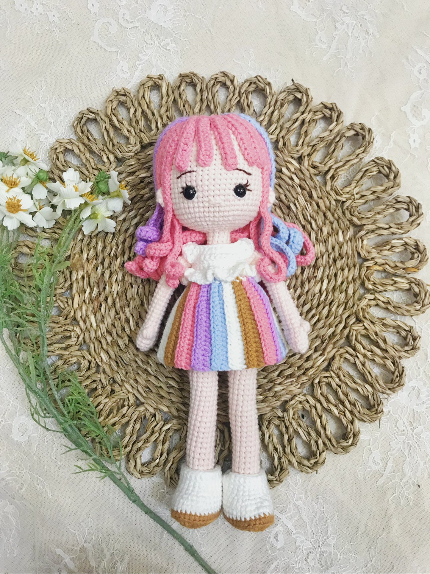 Handmade Crochet Doll | Big Sized Hug Dolls | Birthday, Christmas, Valentine Gift | Gift for Girl, Kid, Children, Her | Plushy Stuffed Toy
