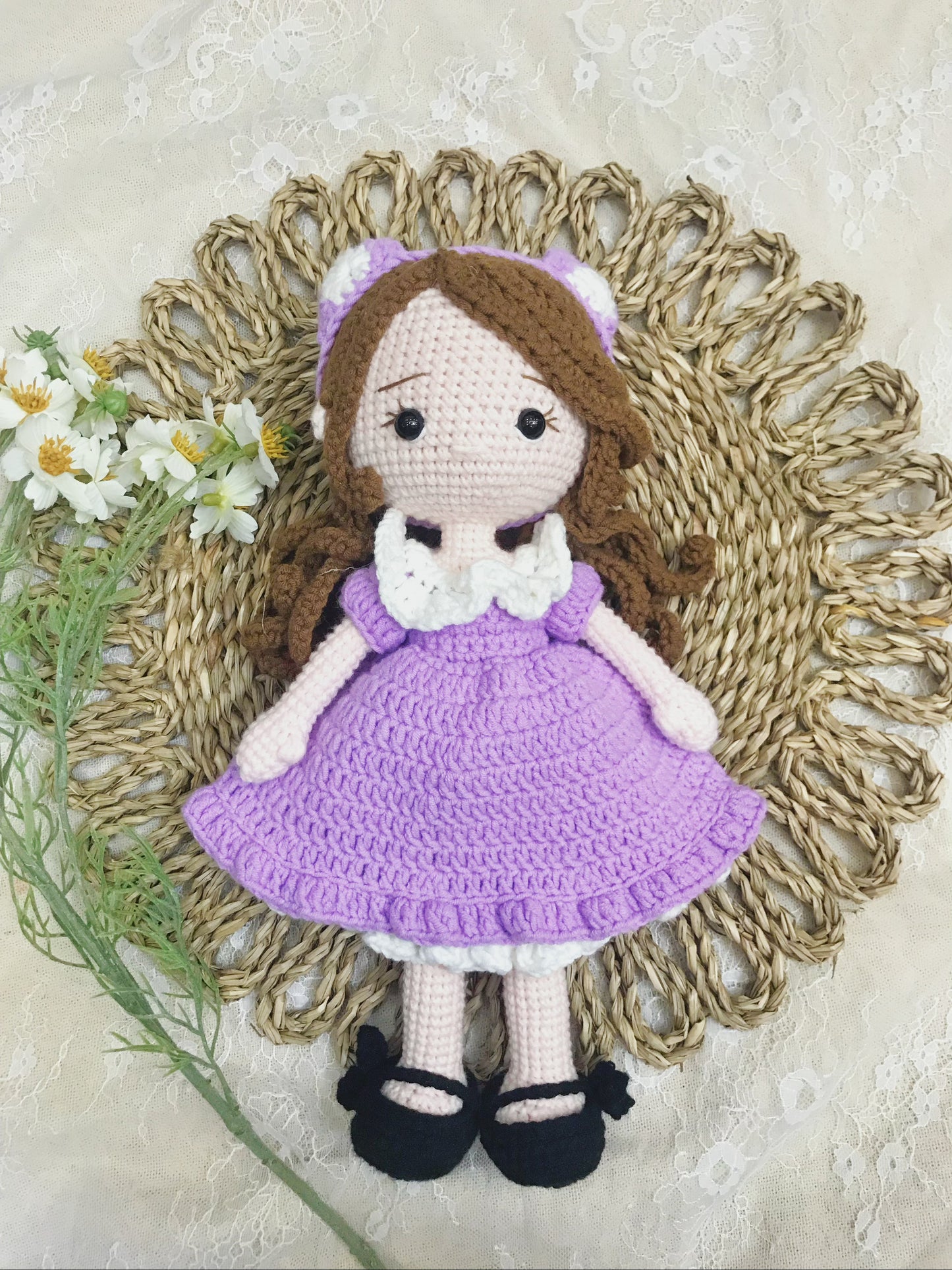 Crochet Princes Doll, Crochet Doll, Handmade Gift, Baby Doll Crochet, Gift for Kids, Doll for Sale, Birthday Gift, Granddaughter Gift