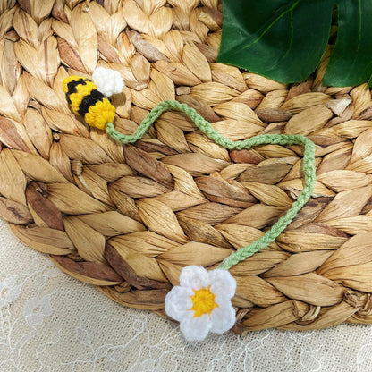 Personalized Bookmarks, Linen Hand Embroidered Bookmark, Flower Bookmark