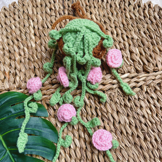 Handmade Crochet Hanging Plant, Unique Crochet Home Decor, Boho Crochet Plant Hanger, Artisan Crochet Home Decor, Crochet Plant Gift
