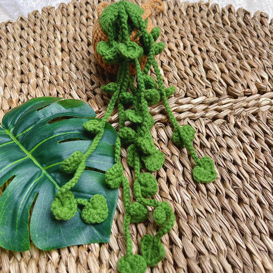 Handmade Crochet Trailing Plant, Unique Crochet Home Decor, Boho Crochet Plant Hanger, Artisan Crochet Home Decor, Crochet Plant Gift