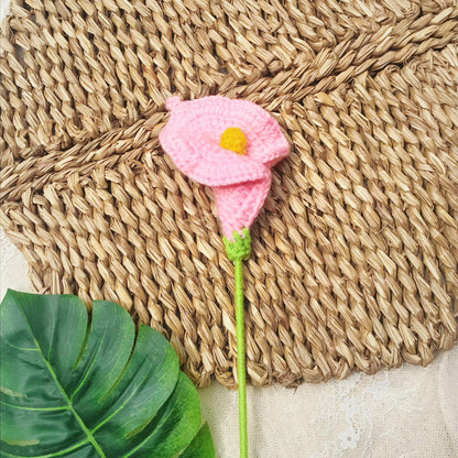 Handmade Crochet Calla Lily Bouquet, Unique Floral Decor, Elegant Crochet Flowers, Everlasting Bouquet, Artisan Home Decor