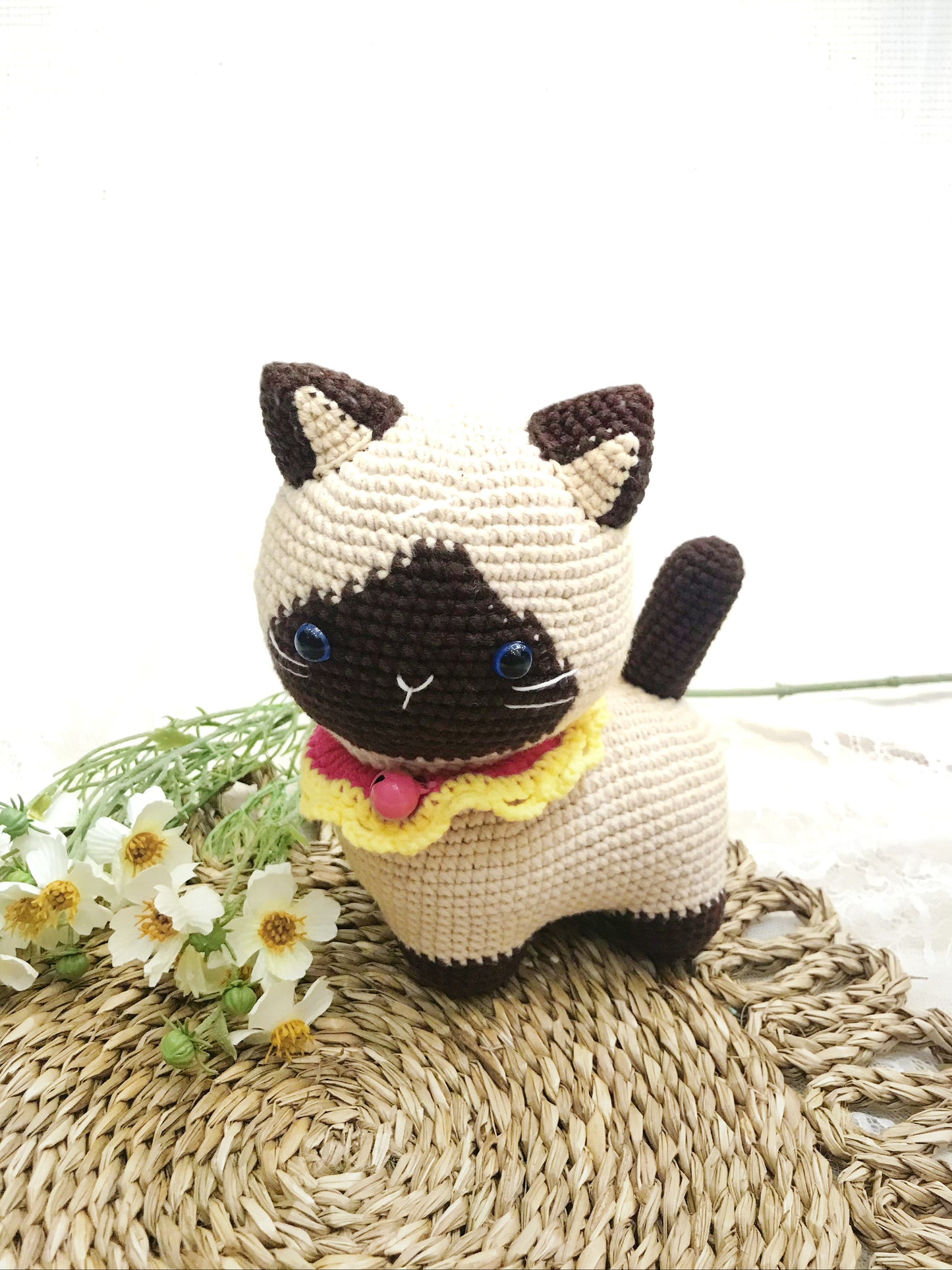 Adorable Handmade Crochet Animal Plush Set - Fox and Cats with Cute Accessories