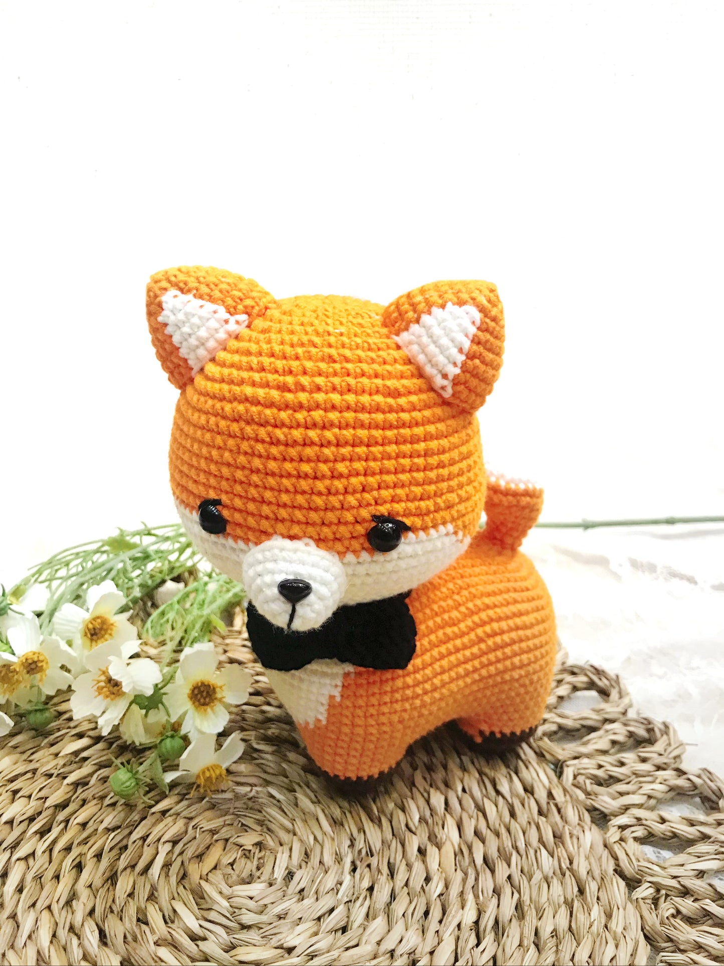 Adorable Handmade Crochet Animal Plush Set - Fox and Cats with Cute Accessories