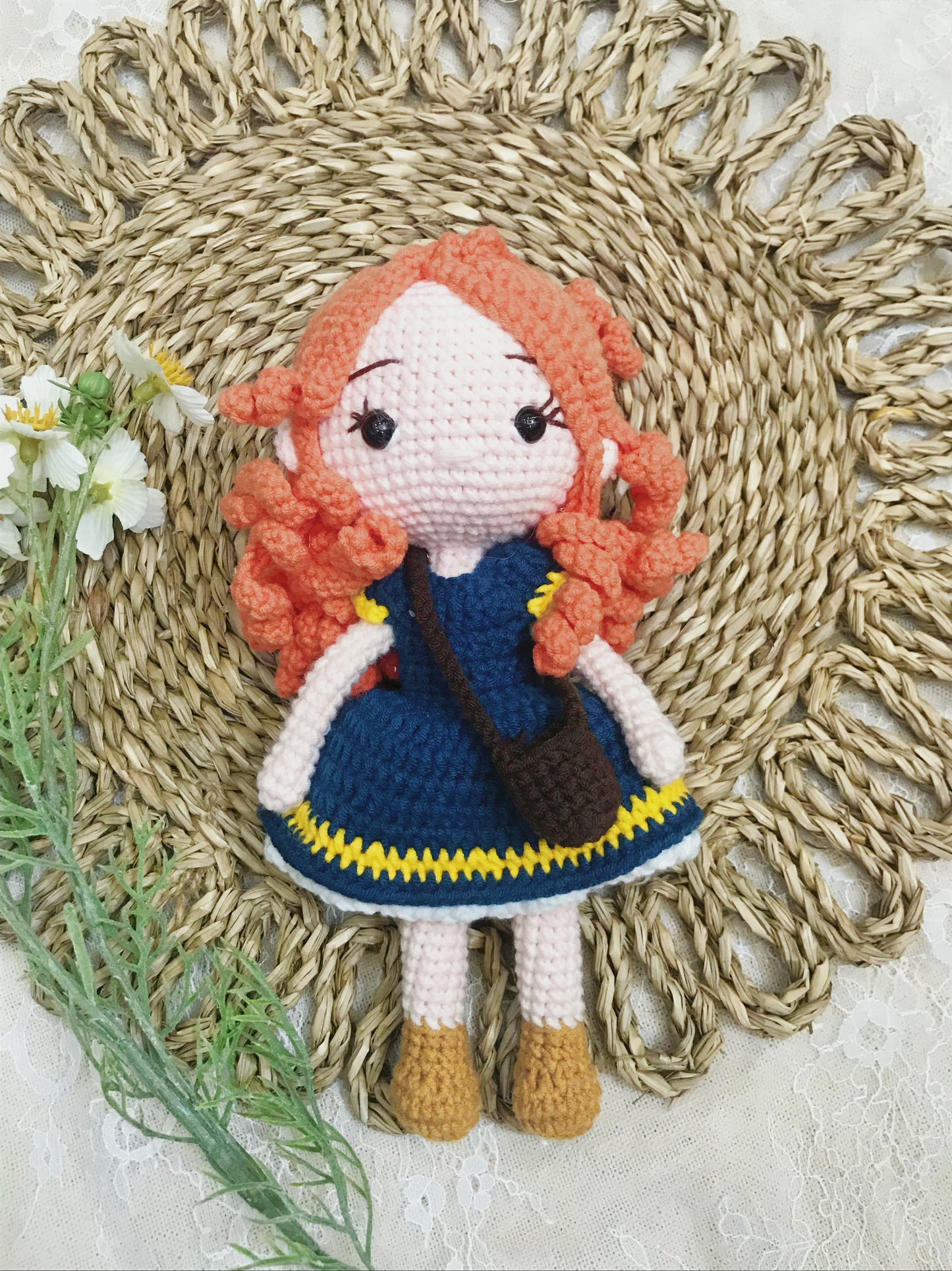 Amigurumi Belle and Beast doll,Crochet Princess doll,handmade dolls,handmade princess doll
