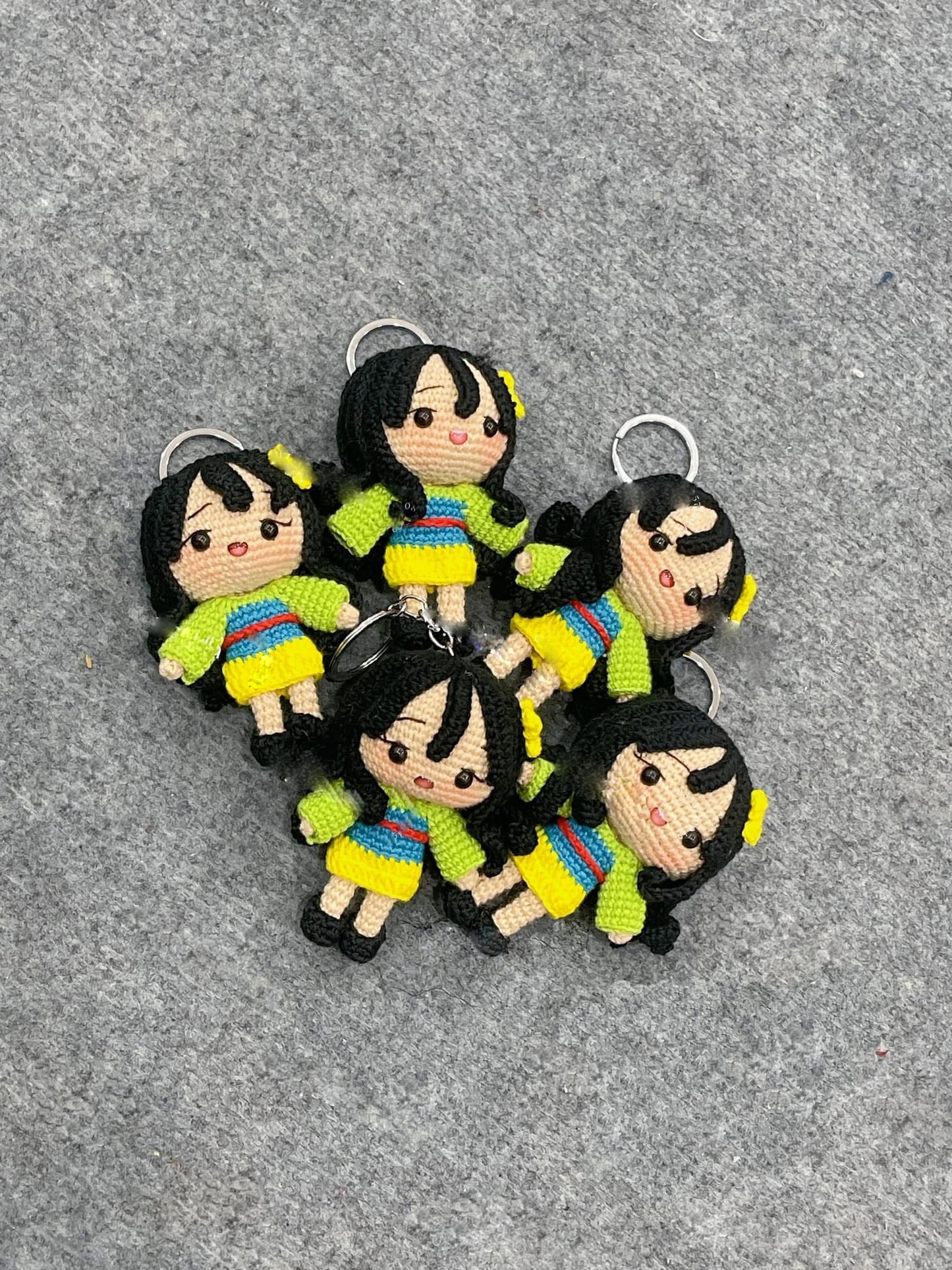 Handmade Crochet Kiki Keychains, Cute Crochet Character Charms, Unique Crochet Gift, Kawaii Crochet Accessories, Artisan Crochet Keychains
